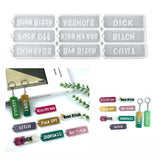 Letters Keychain Resin Epoxy Casting Mold Earring Pendant Craft Mould Silicone