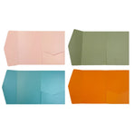 20PCS 3D Tri-Fold Holiday Wedding Invitation Envelope Greeting Cards Aesthetic - Blue