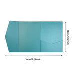 20PCS 3D Tri-Fold Holiday Wedding Invitation Envelope Greeting Cards Aesthetic - Blue