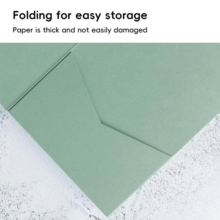 20PCS 3D Tri-Fold Holiday Wedding Invitation Envelope Greeting Cards Aesthetic - Blue