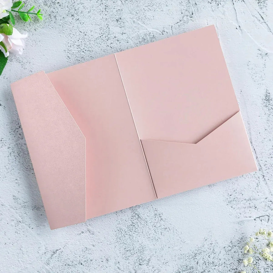 20PCS 3D Tri-Fold Holiday Wedding Invitation Envelope Greeting Cards Aesthetic - Blue