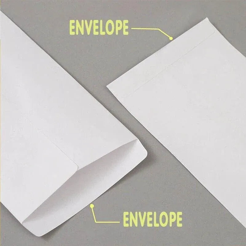 White Business Envelopes 8 Sizes Opaque Mailer with Pre-Printed Postcode - 9N:324*229MM