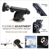 360 Degree Car Phone Holder Telescopic Mount for Dashboard and Windshield Use - Top-Down View