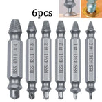 6Pcs Damaged Screw Extractor Set Easy Out Broken Drill Bit Remover Kit Speed Out