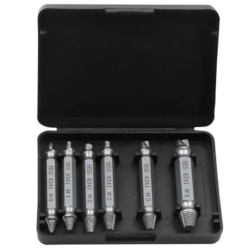 6Pcs Damaged Screw Extractor Set Easy Out Broken Drill Bit Remover Kit Speed Out