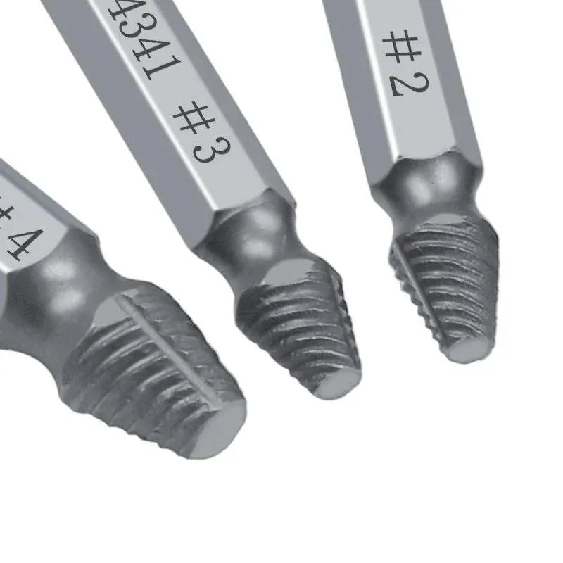 6Pcs Damaged Screw Extractor Set Easy Out Broken Drill Bit Remover Kit Speed Out