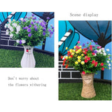 8pcs Artificial Camellia Flowers Realistic Silk Floral Decoration for Home Decor - Rear View