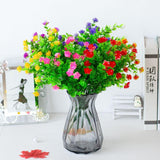 8pcs Artificial Camellia Flowers Realistic Silk Floral Decoration for Home Decor - Close-Up Angle