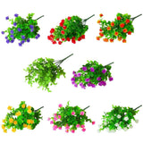 8pcs Artificial Camellia Flowers Realistic Silk Floral Decoration for Home Decor - Front View