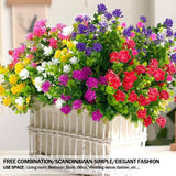 8pcs Artificial Camellia Flowers Realistic Silk Floral Decoration for Home Decor - Top-Down View