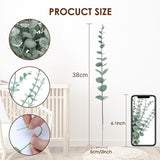 Artificial Eucalyptus Leaf Flowers Fake Green Plant Nordic Home Party Decor - Side View