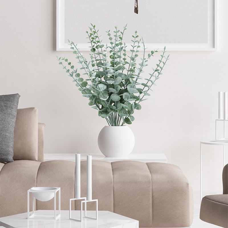 Artificial Eucalyptus Leaf Flowers Fake Green Plant Nordic Home Party Decor