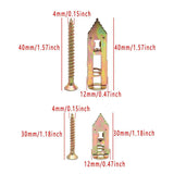 100PCS Self-Drilling Anchors Screws Percussion Expansion Kit -12x30mm/12x40mm - 12x30mm - Top-Down View