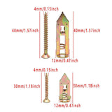 100PCS Self-Drilling Anchors Screws Percussion Expansion Kit -12x30mm/12x40mm - 12x40mm - Side View