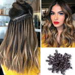 Hair Extension Micro Rings Beads 200 Silicone Lined Microbeads 5Mm X 3Mm Links