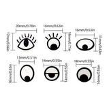 2 Rolls Cartoon Eye Stickers Self-Adhesive DIY Craft Paper for Handmade Projects