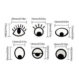 2 Rolls Cartoon Eye Stickers Self-Adhesive DIY Craft Paper for Handmade Projects - Side View