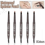 Waterproof Eyebrow Pencil Eye Brow Eyeliner Pen With Brush Makeup Cosmetic Tool - Grey