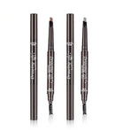 Waterproof Eyebrow Pencil Eye Brow Eyeliner Pen With Brush Makeup Cosmetic Tool - Grey