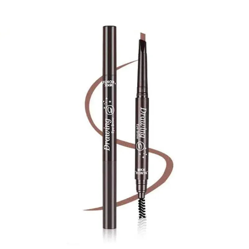 Waterproof Eyebrow Pencil Eye Brow Eyeliner Pen With Brush Makeup Cosmetic Tool - Grey