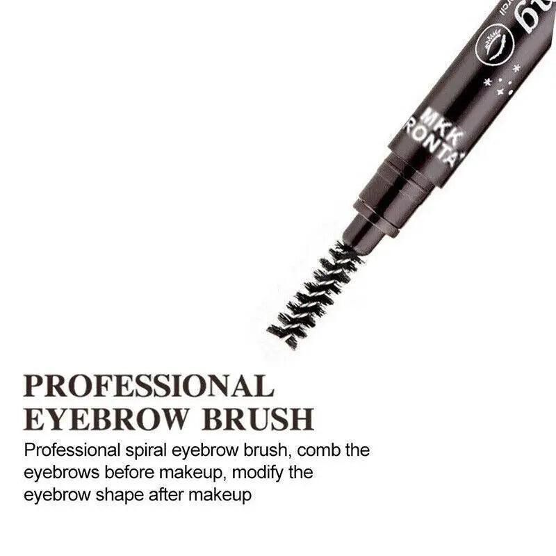 Waterproof Eyebrow Pencil Eye Brow Eyeliner Pen With Brush Makeup Cosmetic Tool - Grey
