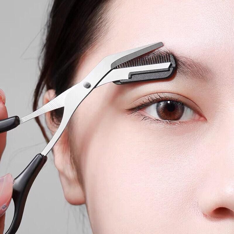 3Pcs/Set Eyebrow Trimming Eyelash Brush Folding Tweezers Portable Makeup Tools