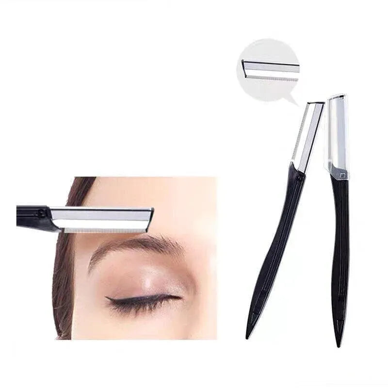 3Pcs/Set Eyebrow Trimming Eyelash Brush Folding Tweezers Portable Makeup Tools