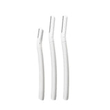 3Pcs Eyebrow Razor Set Facial Trimmer Shaver Blade Hair Remover Beauty Tool - White+Clear Eyebrow Razor+Scissor
