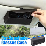 Car Glasses Clip Multifunctional Sun Visor Glasses Holder Storage Case Organizer - Grey