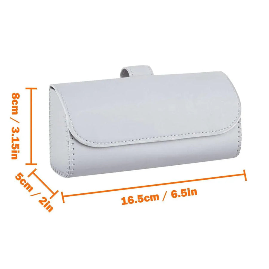 Car Glasses Clip Multifunctional Sun Visor Glasses Holder Storage Case Organizer - Grey