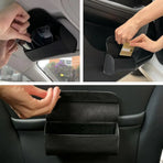 Car Glasses Clip Multifunctional Sun Visor Glasses Holder Storage Case Organizer - Grey