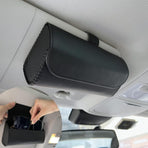 Car Glasses Clip Multifunctional Sun Visor Glasses Holder Storage Case Organizer - Grey