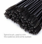 50X Disposable Mascara Wands Eyelash Brushes Applicator Lash Extension Brush - Purple+Clear