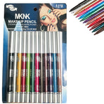 12 Pcs Coloured Eyeliner Pencil Set, Retractable Eye Makeup Pencils in Assorted Colours