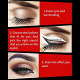 Eyeliner Eyeshadow Stencil Set Eye Makeup Fox Template Non-Woven 12 Styles Cards - A (2PCS) - Extra Image