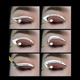 Eyeliner Eyeshadow Stencil Set Eye Makeup Fox Template Non-Woven 12 Styles Cards - A (2PCS) - Extra Image