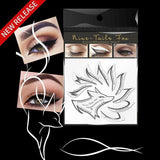 Eyeliner Eyeshadow Stencil Set Eye Makeup Fox Template Non-Woven 12 Styles Cards - A (2PCS) - Extra Image