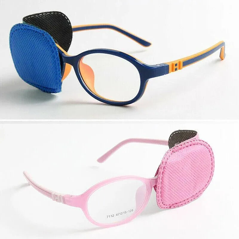 Universal Eye Patch Mask for Strabismus and Amblyopia Glasses Cover Training Aid - Pink