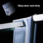 Transparent Silicone Seal Strip in F Shape for Glass Doors Windows - 1cm x 100cm