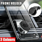 Universal Car Phone Holder Mini 360 Degree Rotating Air Vent Mount Clip Stand - Black