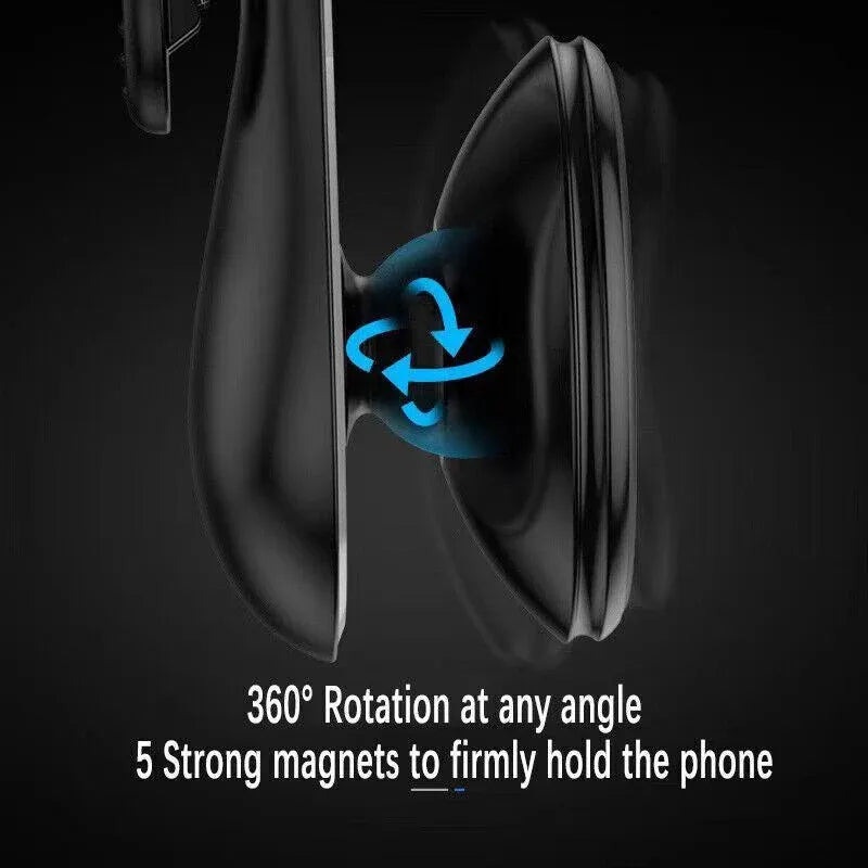 Universal Car Phone Holder Mini 360 Degree Rotating Air Vent Mount Clip Stand - Black