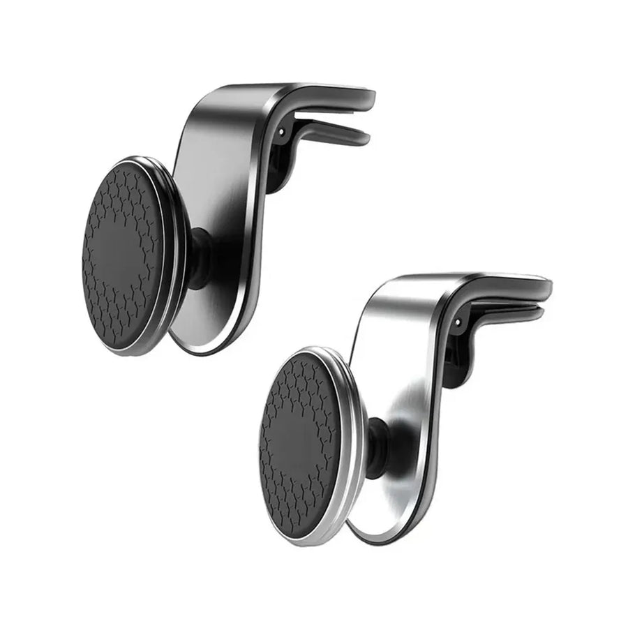 Universal Car Phone Holder Mini 360 Degree Rotating Air Vent Mount Clip Stand - Silver