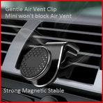 Universal Car Phone Holder Mini 360 Degree Rotating Air Vent Mount Clip Stand - Silver