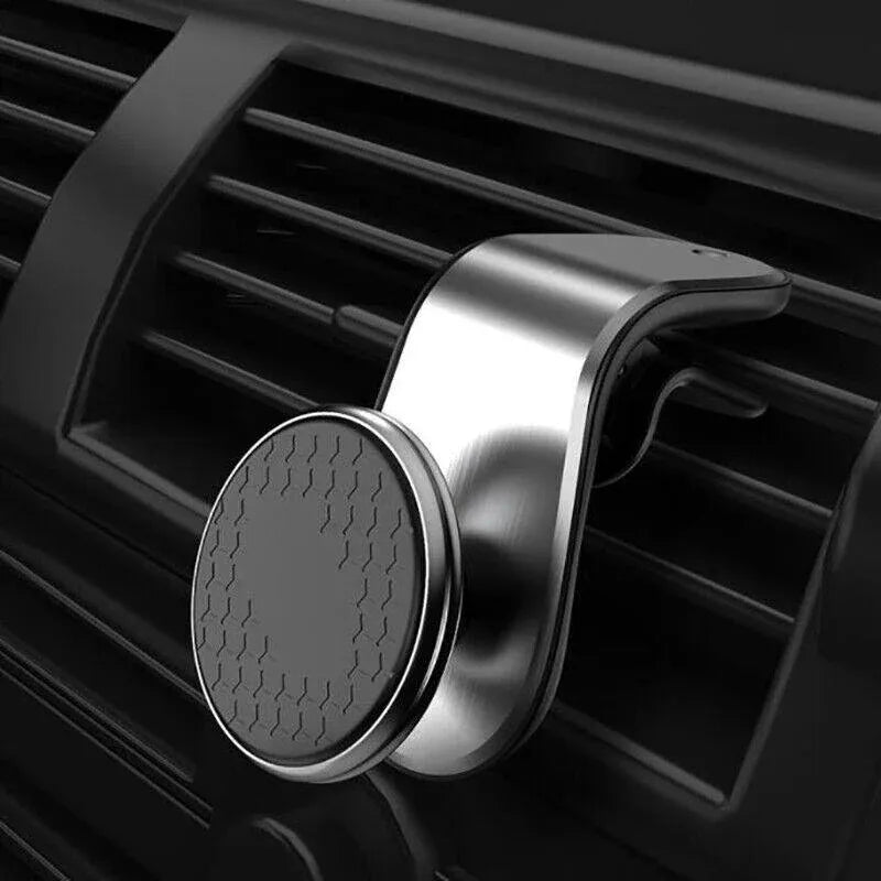Universal Car Phone Holder Mini 360 Degree Rotating Air Vent Mount Clip Stand - Silver