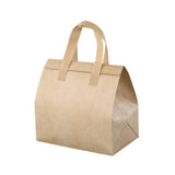 50pcs Thermal Insulation Packing Bag Non Woven Milk Tea Cake Food Storage Bag - Kraft-24x24x15cm