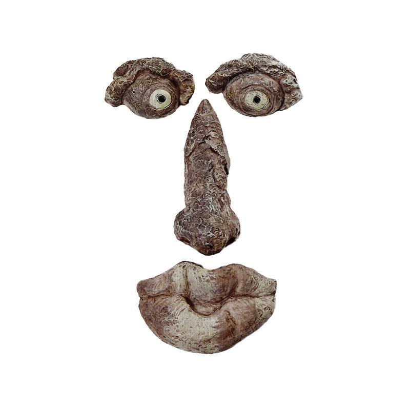 Old Man Tree Hugger Garden Peeker Yard Outdoor Sculpture Whimsical Face Decor - B