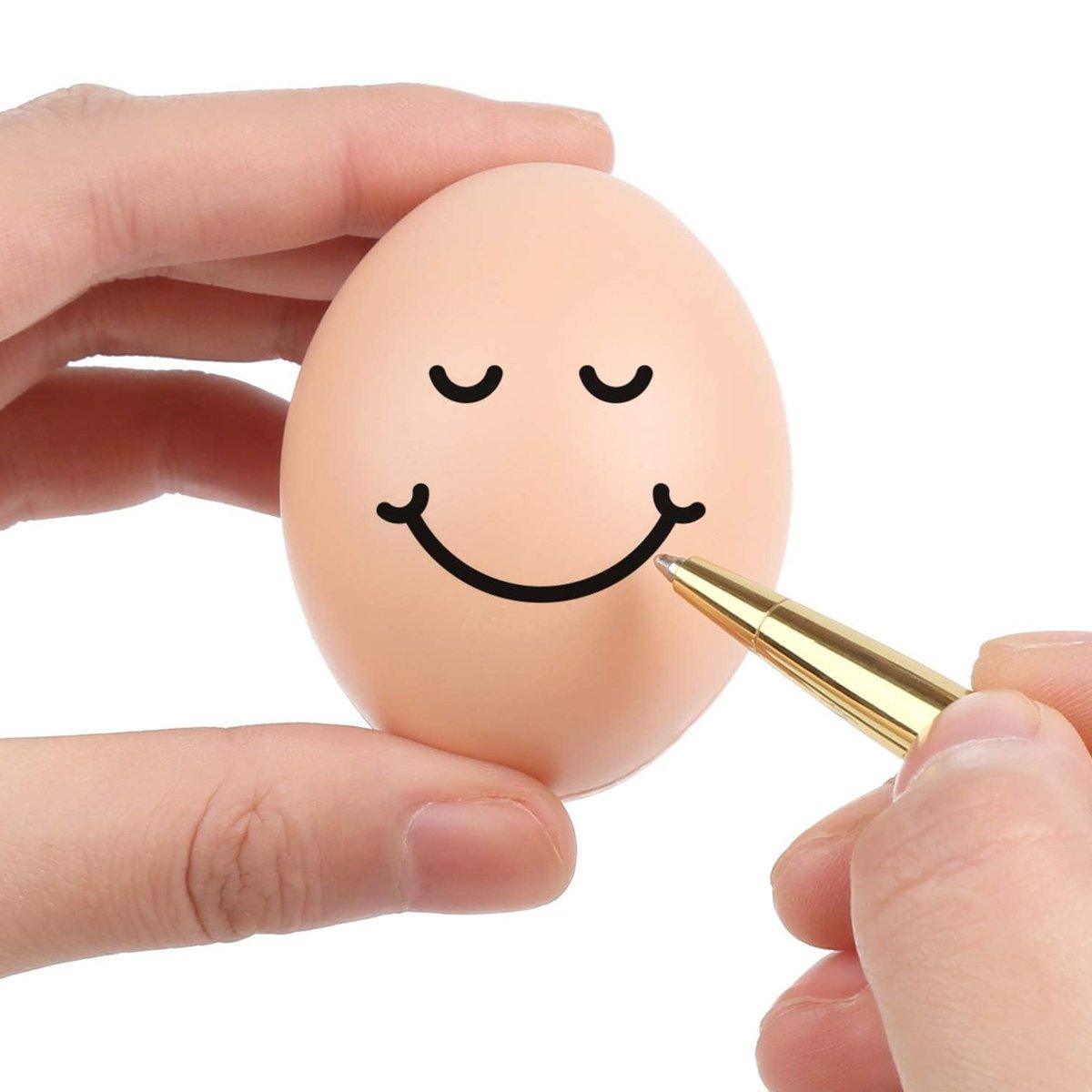 Plastic Painting Eggs DIY Toy Fake Eggs Colourful Drawing Craft Durable Egg - 6PCS