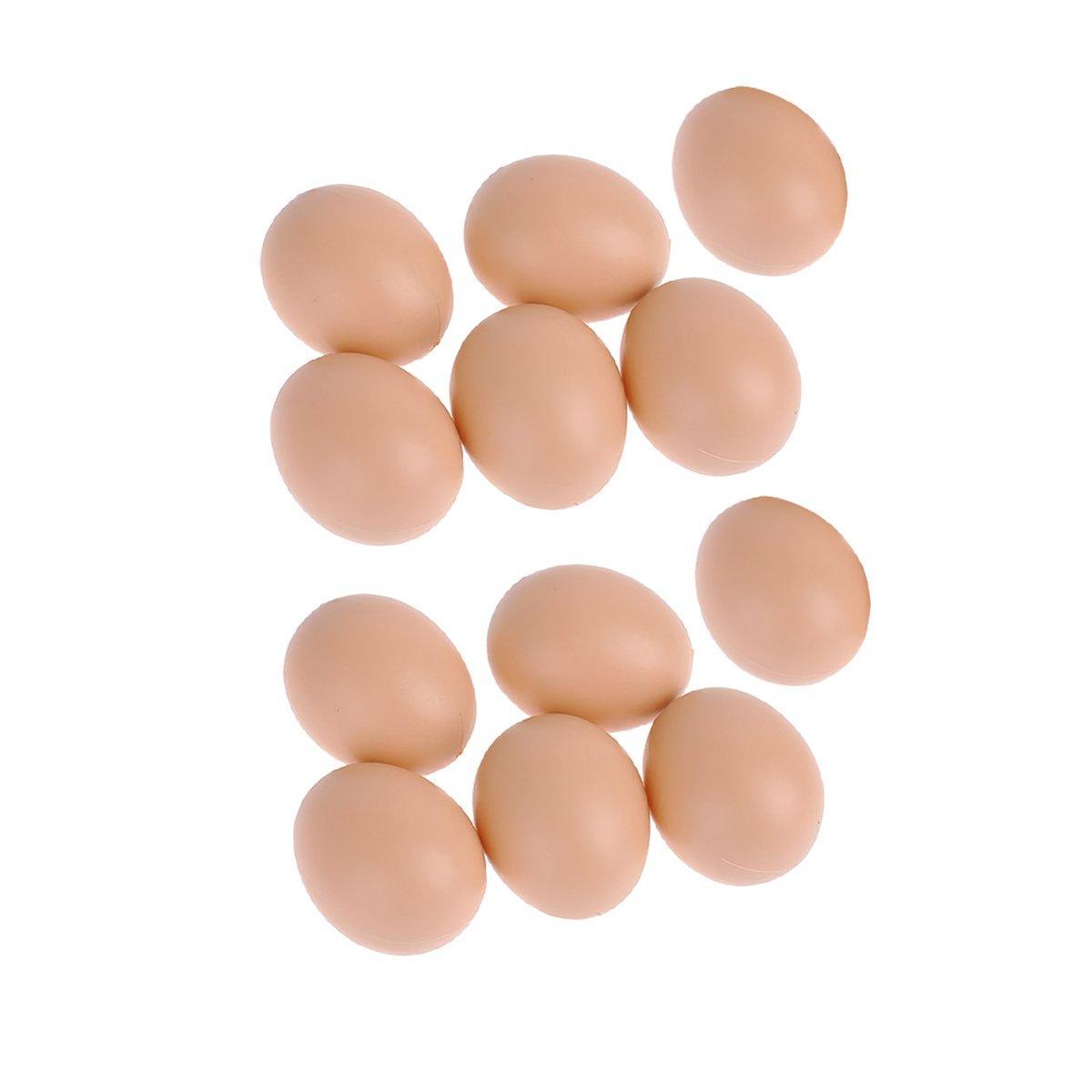 Plastic Painting Eggs DIY Toy Fake Eggs Colourful Drawing Craft Durable Egg - 6PCS