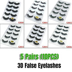 5 Pairs 3D Natural Thick False Fake Eyelashes Eye Lashes Mink Makeup Extension - G805