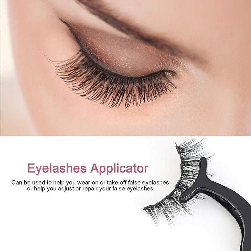 Magnetic False Eyelashes Natural Eye Lashes Extension Liquid Eyeliner Tweezer - Model 15